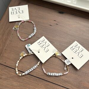 NWT Little Words Project Evereve Bracelet Trio